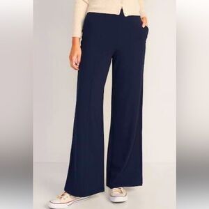 Old Navy In The Navy PowerSoft Wide leg High Waisted Go Dry Trouser Pants Medium